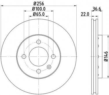 Тормозной диск HELLA 8DD355129441