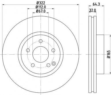 Тормозной диск HELLA 8DD355129521