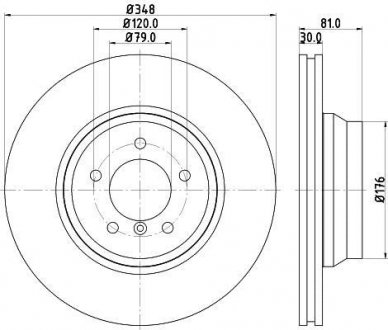 Тормозной диск HELLA 8DD355129781