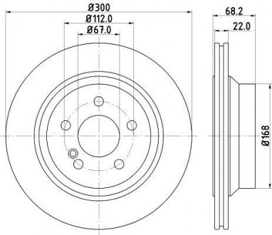 Тормозной диск HELLA 8DD355129791