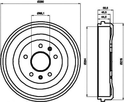 Гальмівний барабан HELLA 8DT355300901