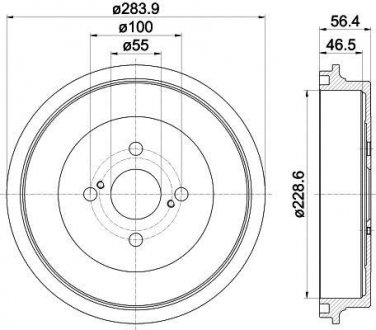 Гальмівний барабан HELLA 8DT355302711