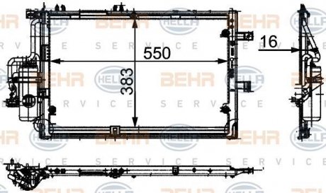 Радиатор кондиционера HELLA 8FC351300621