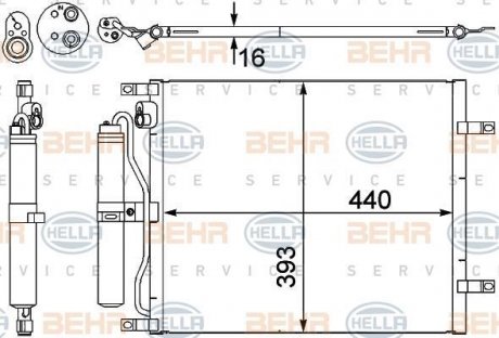 Радіатор кондиціонера HELLA 8FC351303231