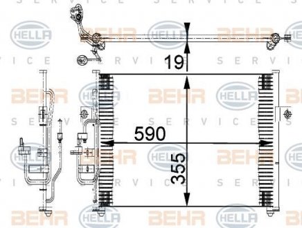 Радиатор кондиционера HELLA 8FC351318021