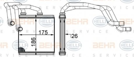 Радиатор печки NISSAN QASHQAI +2 1,6/2,0 06-13 HELLA 8FH351511654