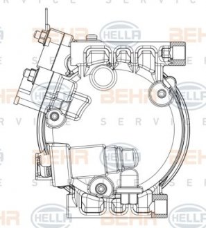 Компресор кондиціонера HYUNDAI TUCSON 1.7 CRDI HELLA 8FK351008211