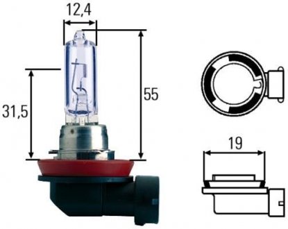 Лампа H9 12V 65W PGJ19-5 White Light 4200K 8GH 008 357-181 BEHR / HELLA 8GH008357181