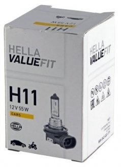 Лампа VALUEFIT H11 12V 55W PGJ19-2 HELLA 8GH242632171