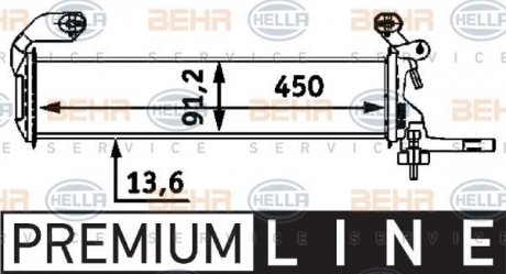 Радіатор, охолодження двигуна HELLA 8MK376712661