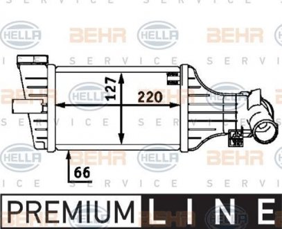 Інтеркулер 8ML 376 723-411 BEHR / HELLA 8ML376723411