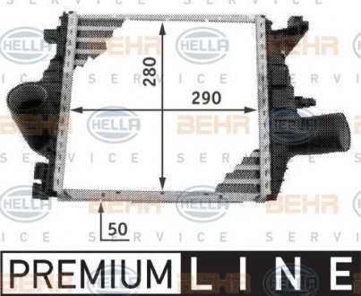 Интеркулер MB Vito 638 2.2 CDI 99- HELLA 8ML376724121