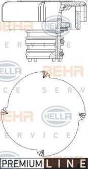 Крышка бачка системы охлаждения HELLA 8MY376743451