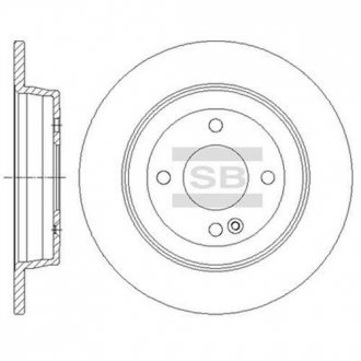 Тормозной диск задний SANGSIN Hi-Q (SANGSIN) SD1087