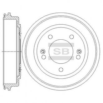 Тормозной барабан SANGSIN Hi-Q (SANGSIN) SD1097