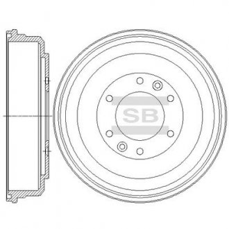 Барабан гальм. Hi-Q (SANGSIN) SD1100