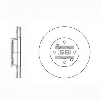 Диск тормозной KIA NEW PRIDE, NEW ACCENT (SANGSIN) SANGSIN Hi-Q (SANGSIN) SD2028