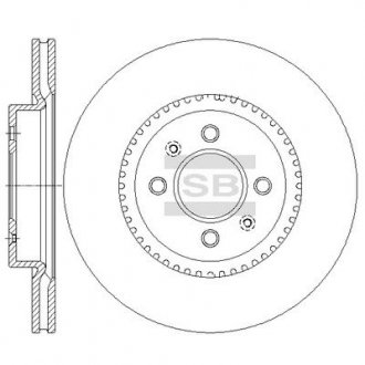 Диск гальмівний SANGSIN Hi-Q (SANGSIN) SD2043