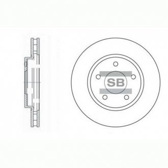 Диск тормозной MITSUBISHI LANCER Saloon(CYZA)-1.5,1.6,1.8,2.0 (SANGSIN) SANGSIN Hi-Q (SANGSIN) SD4315