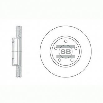 Тормозной диск Hi-Q (SANGSIN) SD4401 (фото 1)