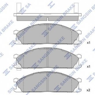 Кт. Тормозные колодки Hi-Q (SANGSIN) SP1140