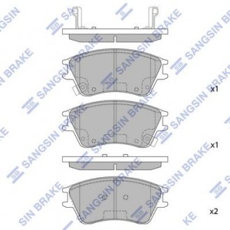 Колодка тормозная передняя (58115-2D000) SANGSIN Hi-Q (SANGSIN) SP1147