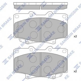 Колодка гальм. диск. TOYOTA LANDCRUISER 80 передн. (SANGSIN) Hi-Q (SANGSIN) SP1217 (фото 1)