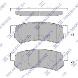 Колодка торм. CHEVROLET LACETTI 07- задн. (SangSin) SANGSIN Hi-Q (SANGSIN) SP1257