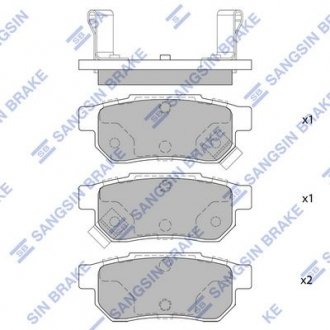 Комплект тормозных колодок. Hi-Q (SANGSIN) SP1265