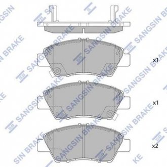 Комплект тормозных колодок из 4 шт. дисков Hi-Q (SANGSIN) SP1463