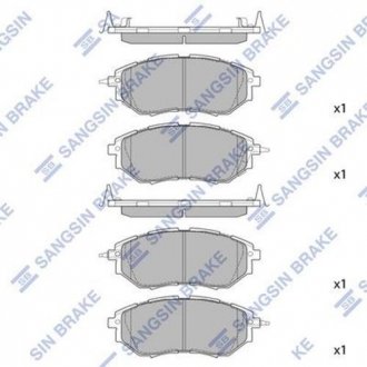 Комплект тормозных колодок из 4 шт. дисков Hi-Q (SANGSIN) SP1534