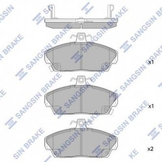 Колодка тормозная перед. HONDA CIVIC MB#/MA# 95- MB#/MC# 88- SANGSIN Hi-Q (SANGSIN) SP1571