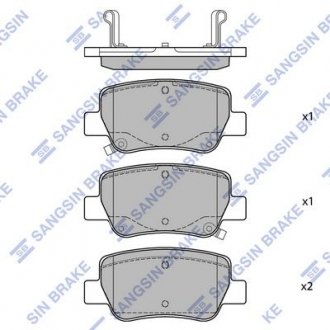 Колодки тормозные дисковые задние Hi-Q (SANGSIN) SP1578