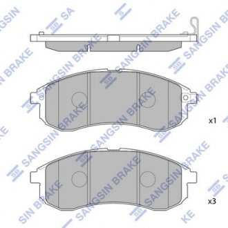 КОЛОДКИ ТОРМ ПЕРЕДН Hi-Q (SANGSIN) SP1602