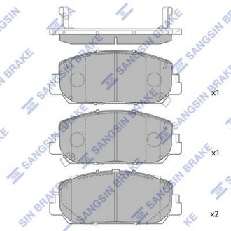 Кт. Тормозные колодки Hi-Q (SANGSIN) SP1789