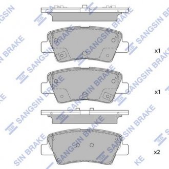 Комплект гальмівних колодок з 4 шт. дисків Hi-Q (SANGSIN) SP1851