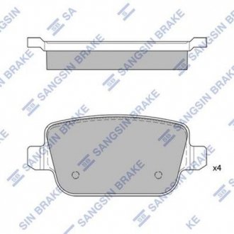 Колодка торм. FORD MONDEO задн. (SangSin) SANGSIN Hi-Q (SANGSIN) SP2101-R