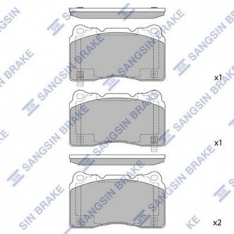 Колодка торм. MITSUBISHI LANCER EVO 06- передн. (SANGSIN) SANGSIN Hi-Q (SANGSIN) SP2119