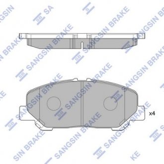 КОЛОДКИ ГАЛЬМІВНІ ПЕРЕДНІ SANGSIN Hi-Q (SANGSIN) SP2183