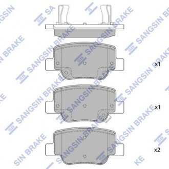 Колодки гальмівні дискові SANGSIN Hi-Q (SANGSIN) SP4142