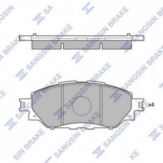 Комплект тормозных колодок из 4 шт. дисков Hi-Q (SANGSIN) SP4243 (фото 1)