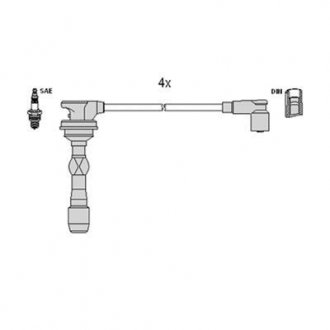 Комплект проводов зажигания HITACHI 134118