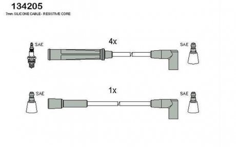 Комплект електропроводки HITACHI 134205