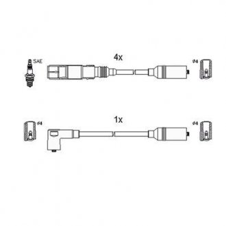 Комплект электропроводки HITACHI 134267