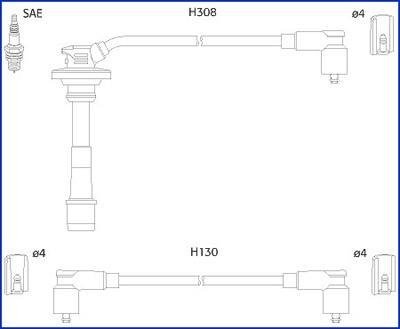 Комплект электропроводки HITACHI 134562