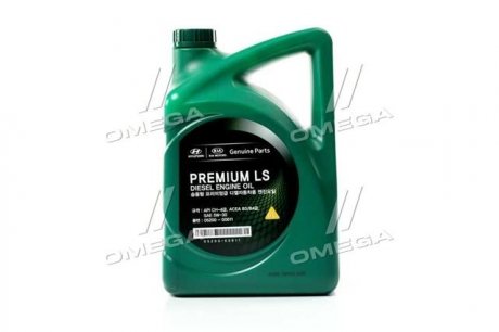 Масло моторн. Mobis Premium LS Diesel 5W-30 API CH-4, ACEA A3/B4, 05200-00611 (Канистра 6л) HYUNDAI Hyundai/Kia/Mobis 0520000611 (фото 1)