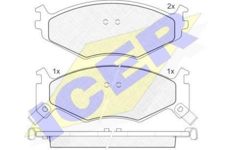 Тормозные колодки, дисковый тормоз (набор) ICER 141056