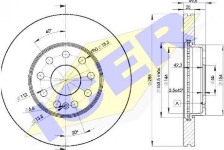 Тормозной диск ICER 78BD56152