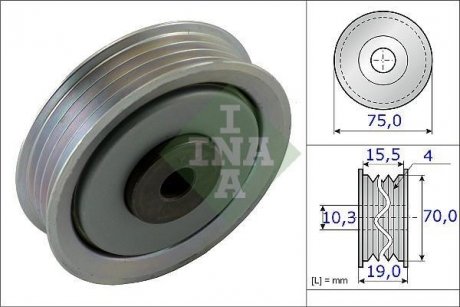 Ролик натяжний INA 531 0845 10