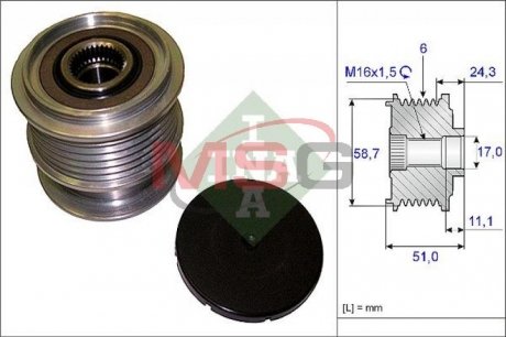 Механизм свободного хода генератора 535 0200 10 INA 535020010 (фото 1)